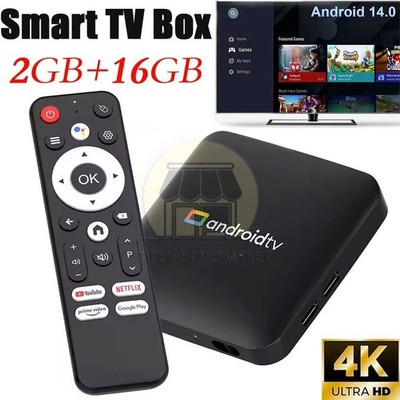 2026 Upgraded Smart TV Box Android 14.0 Quad Core 4K HD 2+16G Stream Player US