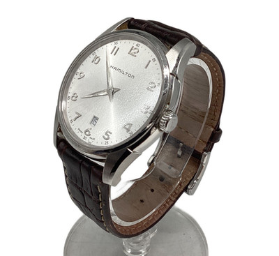 Hamilton Jazzmaster Thinline H385111 H38511553 White Dial Quartz Men Watch Auth