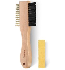 2-Piece Suede Brush  Eraser Cleaner Kit Soft Bristle Shoe Brush  Stain Eraser