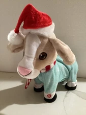 Dancing Screaming CHRISTMAS GOAT In PJ's by Gemmy Industries - SEE VIDEO