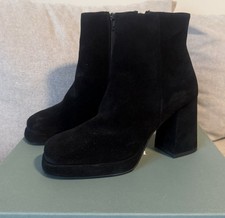 Minelli bottines femme cuir noir talon bloc fermeture éclair latérale 38