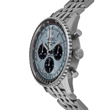 New Breitling Navitimer B01 Chronograph 43 Ice Blue Men's Watch AB0138241C1A1 3