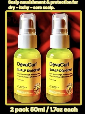 2pk DevaCurl SCALP D(ph)ENSE defense Nourishment Treatment Serum 50ml/1.7oz Each