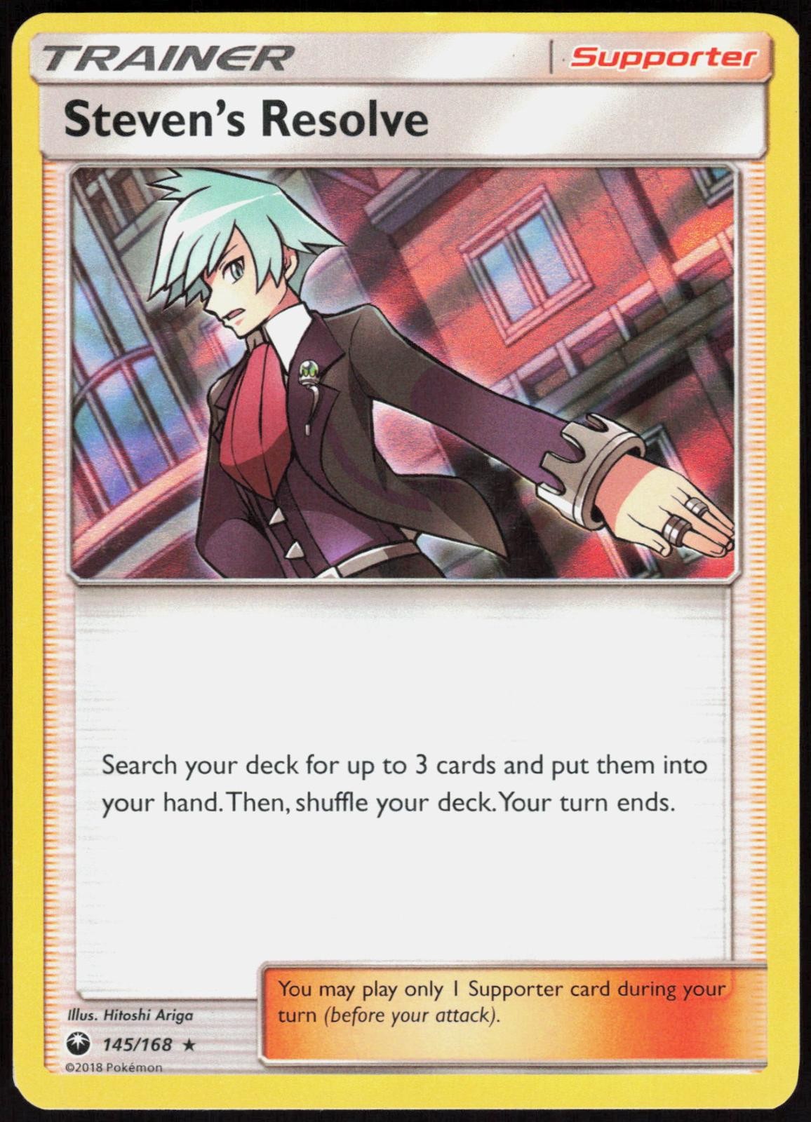 Steven's Resolve 145 Celestial Storm - Holo Pokemon NM (Rare)