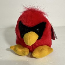 Rare VTG 1998 Puffkins Collection CASEY Cardinal 5" Plush Red NEW W/Tag