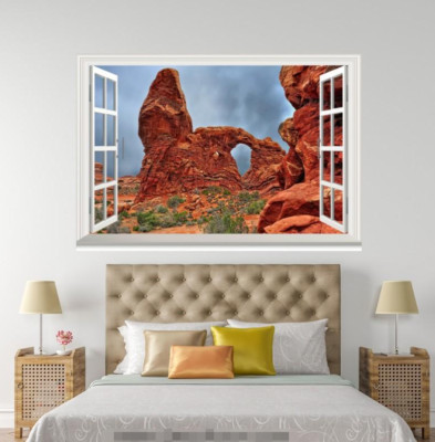 3D Rock Pattern 0022 Open Windows WallPaper Murals Wall Print AJ Carly