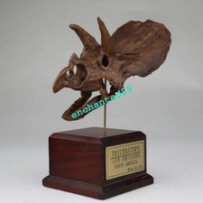 Triceratops Skull Dinosaur Statue Painted Model Display Collectible Figure