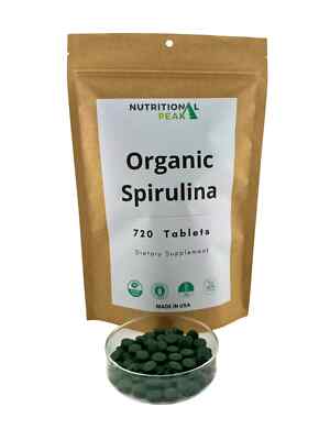 Nutritional Peak Organic Spirulina 720 Tablets