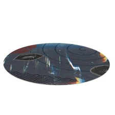 Round Mat Pad under Office Chair Desk Carpet Protector Dusty pattern fi 100