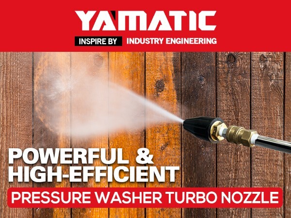 YAMATIC 5000 PSI Power Washer Turbo Spray Nozzle 4 GPM Brass Head for Hot Water