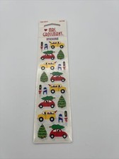Mrs. Grossman  s Stickers Holiday Christmas Rush 1999 Vintage Cars 3 Sheets New