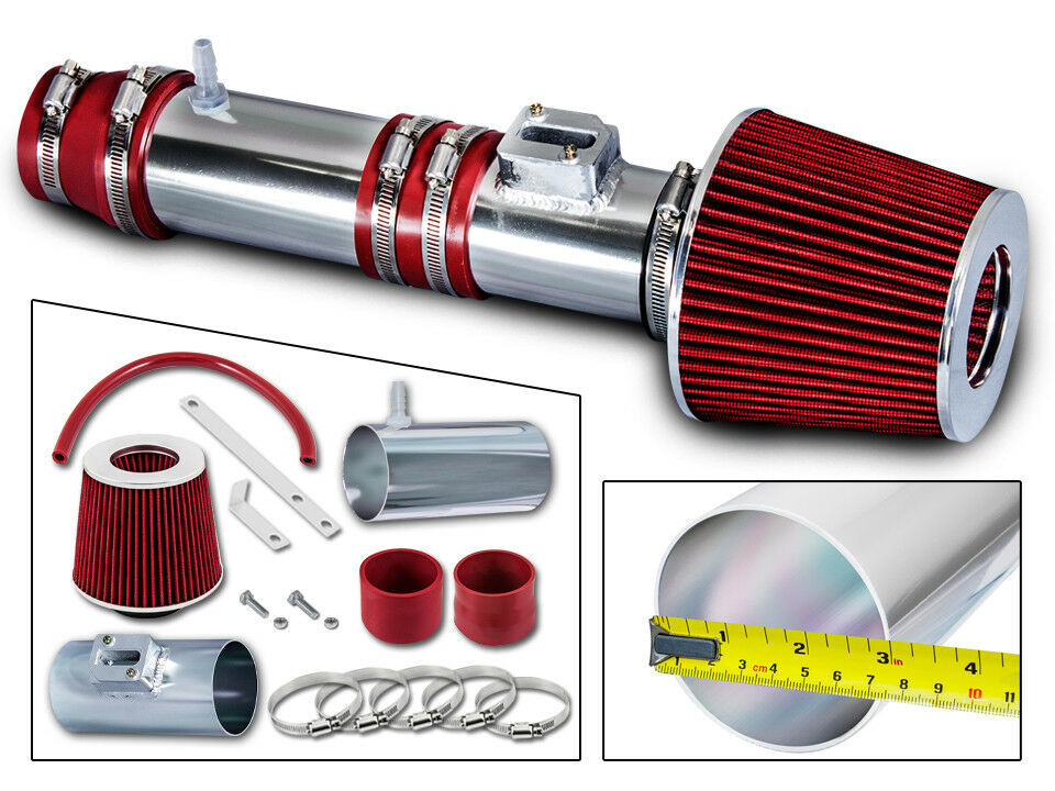 Sport Ram Air Intake Kit + RED Air Filter For 07-13 Honda Odyssey 3.5L V6