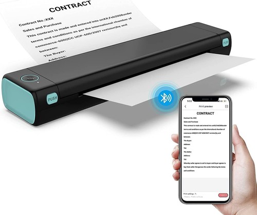 Lot papier tatouage imprimante thermique sans encre Bluetooth sans fil portable A4 - Photo 8/30