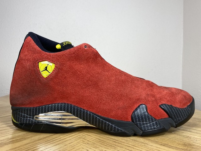 retro 14 red suede
