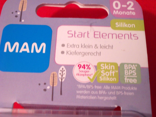 7 x NUK Nuckel MAM Schnuller Start Elements 0 - 2 Monate (OVP) + NUK Trinktülle - Bild 9 von 19