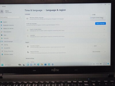 富士通　LifeBook A577 8GB/256GB Core i5 Fujitsu FMV LIFEBOOK A577/P Intel Core i5-7200U SSD 256GB Memory