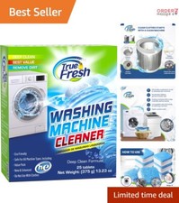 Heavy-Duty Fragrance-Free Washer Cleaner Tablets - 25 Count for Fast Results