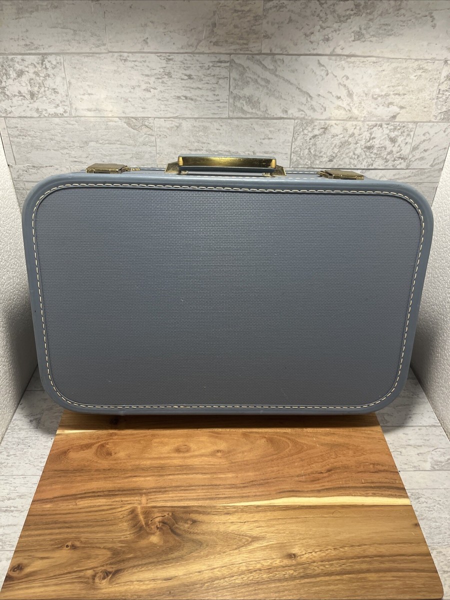 Vintage Lady Baltimore Modern Era Blue Overnight Suitcase Luggage