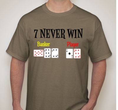 ''7 Never Win'' Baccarat cotton T-shirt