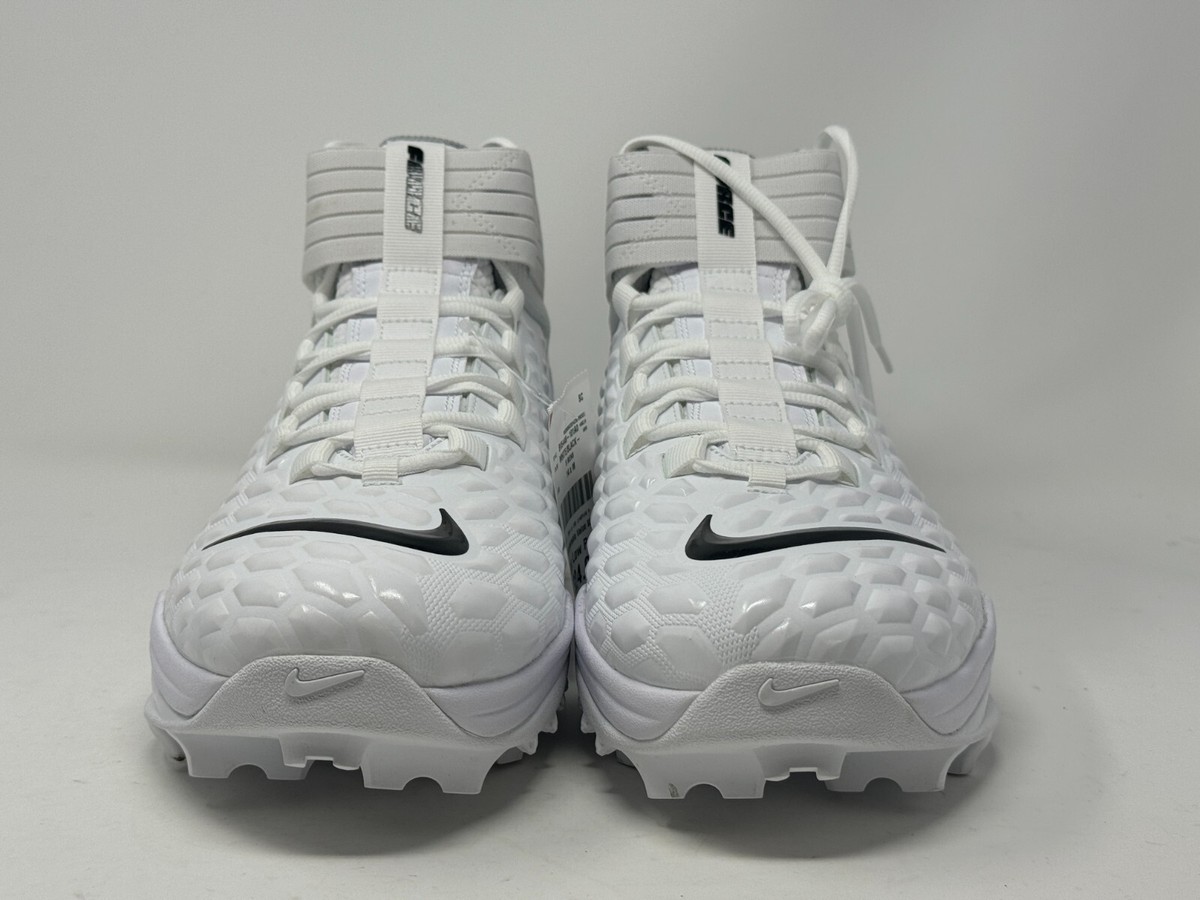 Nike Force Savage Pro 2 Shark Men's White Football Cleats Lineman