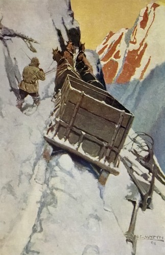 N.C. Wyeth How They Opened the Snow Road Custom Framed Print - Picture 2 of 2