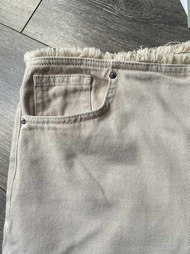 H&M Maxi Denim Skirt Cotton Cream Off White Long On Trend 14 16 44 New - Picture 9 of 24