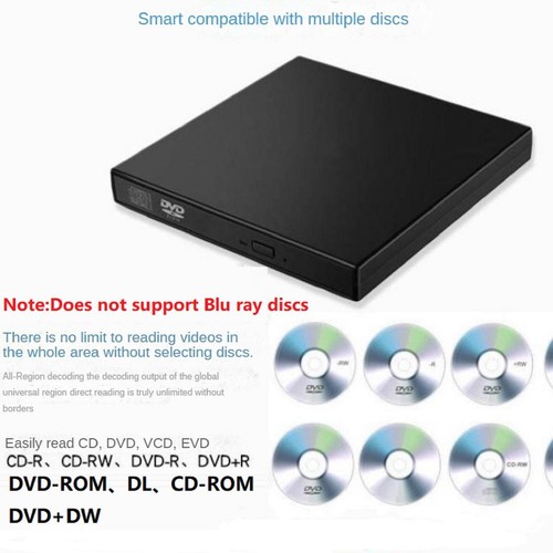 USB 2.0 Slim External DVD Rom Optical Drive CD DVD RW Player Reader Recorder t - Photo 15/16