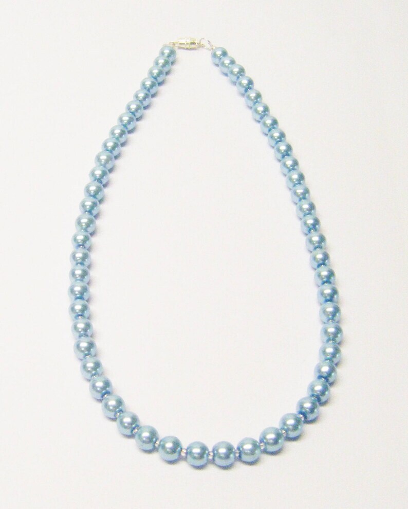★SENTIMENTS★ ESSENTIAL NO.2 BLUE PEARL NECKLACE 925 SILVER Blue Akoya Pearl Pendant, 925 Sterling Silver Cable Chain