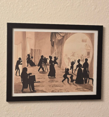 The Magic Lantern By Auguste Edouart Silhouette Framed Art Print