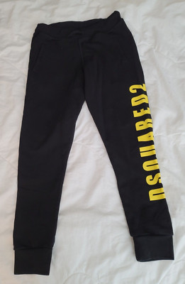 DSquared2 Black / Yellow Sweatpants Boy's size 12Y
