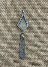 Origami Owl Silver Convertible Geo Living Locket w/ Swarovski Crystals LK1050