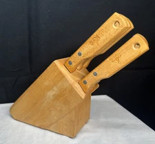 Vintage Stainless Steel Tramontina 7 Piece Steak Knife Set Cutlery Brazil Used