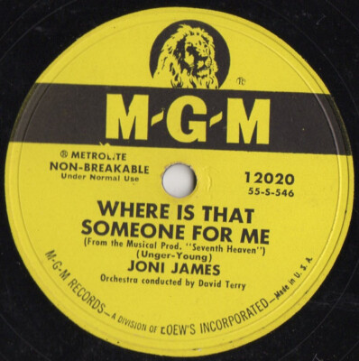 Joni James - Where Is That Someone For Me / The Moment I Saw You 0 Shellac, 10'' 