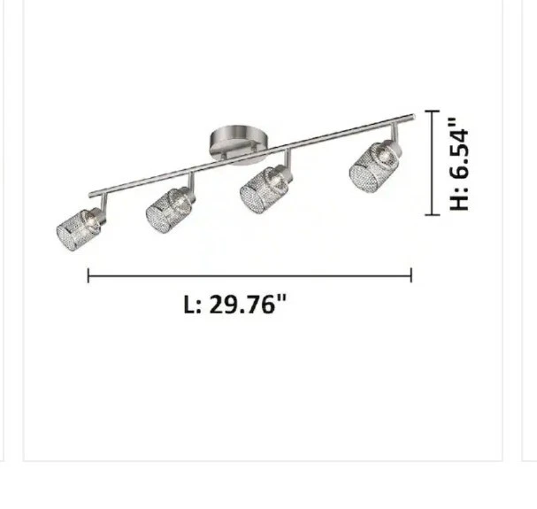 EGLO Temmar 2,5 pies Kit de iluminación LED integrada de níquel cepillado Foto 3 de 4
