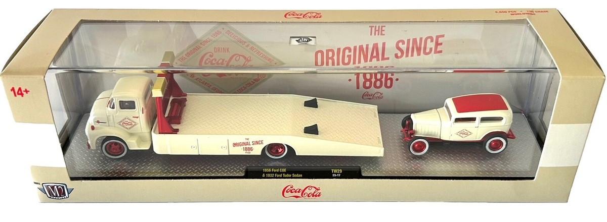 M2 MACHINES CHASE 1955 FORD COE & 1932 FORD TUDOR SEDAN COCA-COLA