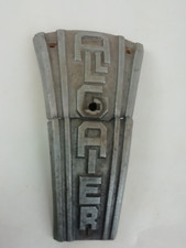 1x Plakette Allgaier  Traktor Oldtimer Trecker Emblem Guss Eisen roh ca. 15x7,5