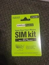 SIMPLE Mobile Keep Your Own Phone Prepaid SIM Kit | 3-in-1 CDMA Sim Card