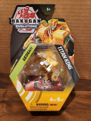 Bakugan Evolutions Geogan AURELUS GOLD TITAN KING Figure w Gate Card NEW 2022