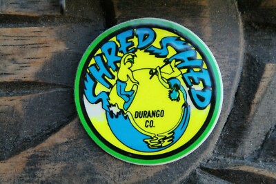 Shred Shed Durango Colorado Neon 80's Snowboard Skateboard V19a Surfing STICKER