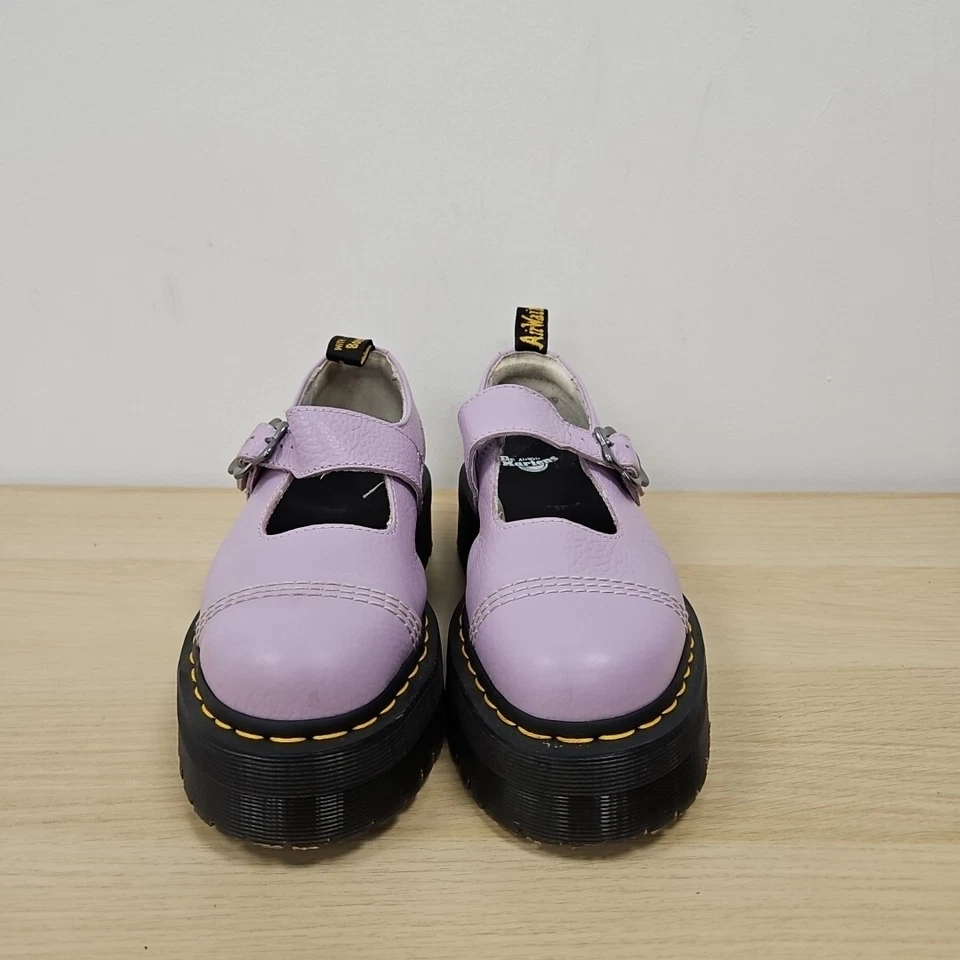 Dr Martens Addina Mary Jane Pink Floral Quad Platform Buckle Black Shoes Uk 6 - Image 3 of 4