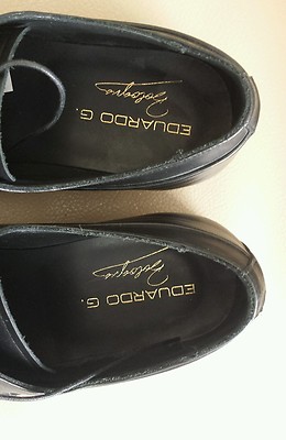 Eduardo G Bologna Leather Sole Upper OXFORDS Black Men  display picture 1
