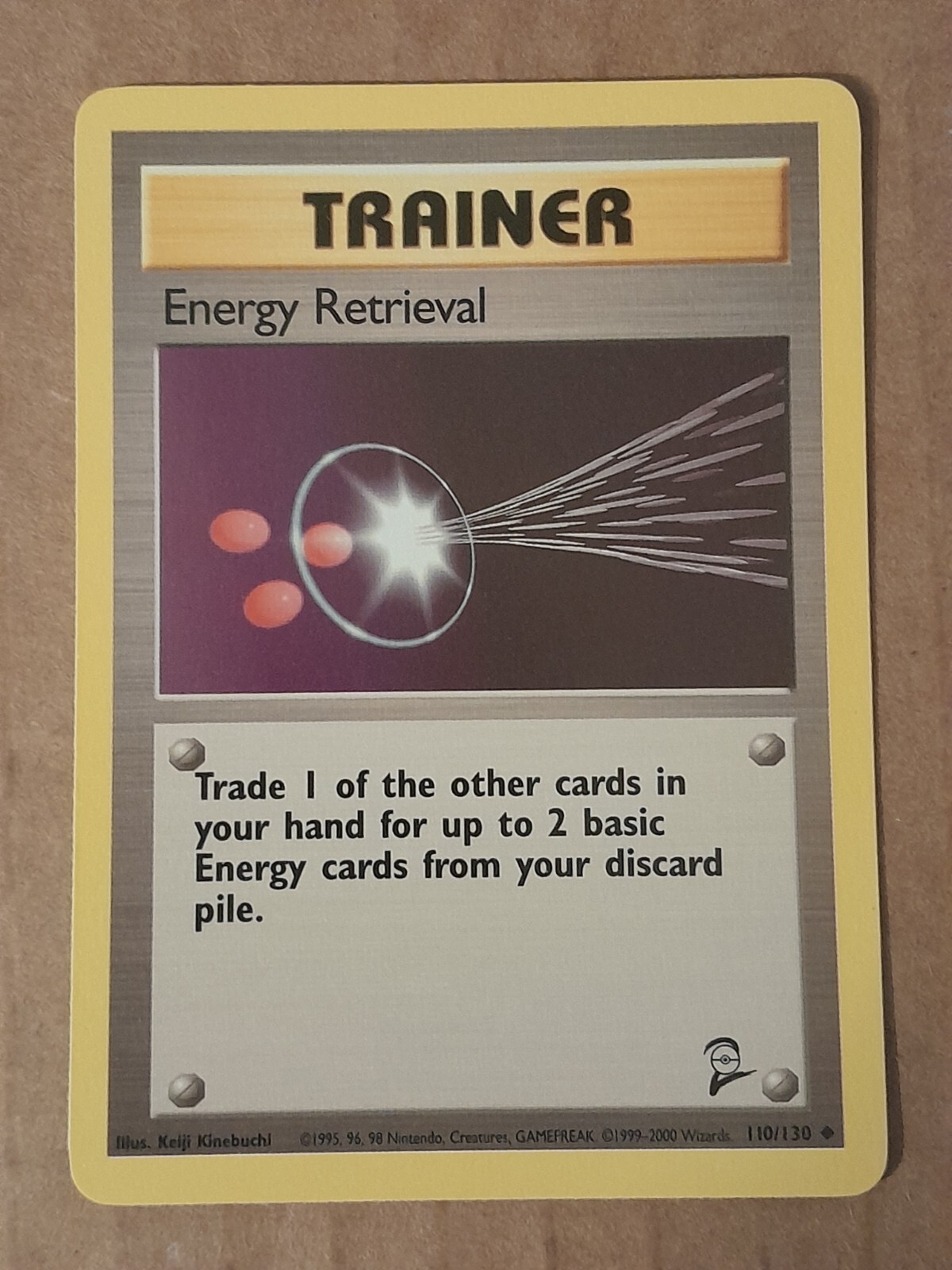 Pokemon Energy Retrieval 110/130 Base Set 2 NM See Pictures