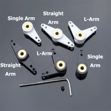 3 mm Loch schwarz Nylon Ruder Lenkung Kipphebel L-Typ Servohorn f&uuml;r RC Boot