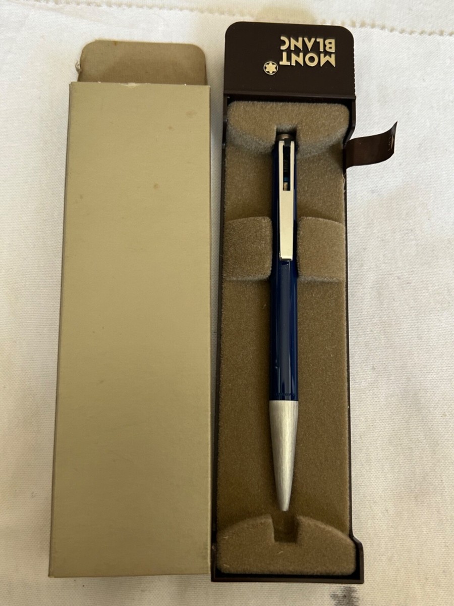 MONTBLANC モンブラン 780 ボールペン シルバー ブルー MONTBLANC - 珍品☆スライドレバー式モンブランボールペン♯780の通販