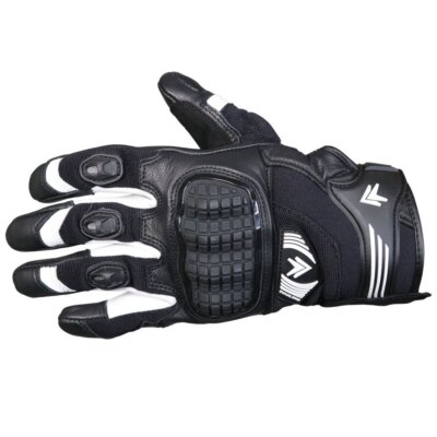 Frank Thomas Control Motorcycle Gloves Mens Black White UK
