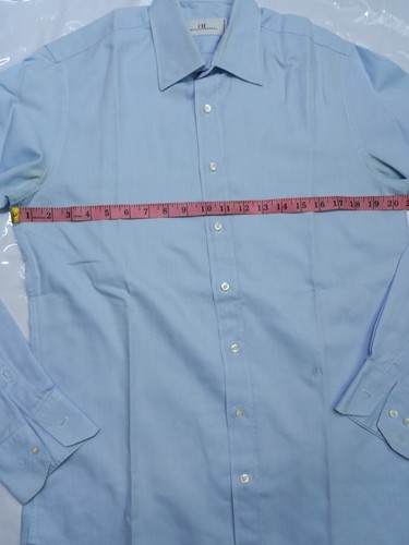 Camisa de vestir Carolina Herrera azul claro 100 % algodón regular para hombre talla mediana 15 - Imagen 17 de 21
