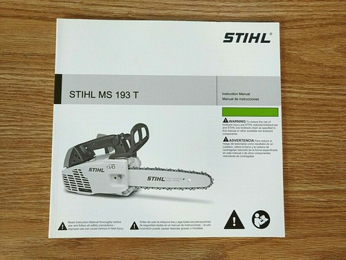 Stihl Ms 193 T Chainsaw Owners Instruction Manual 0458 559 8621 A Ebay