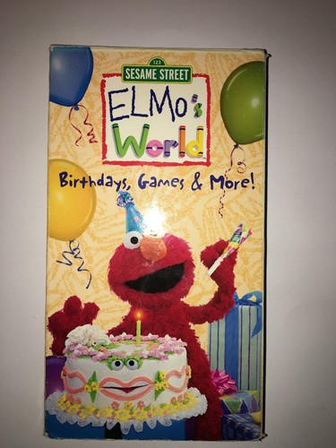 Rare VHS Video Tape Sesame Street Elmo sWorld Birthdays Games More TESTED EBay