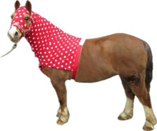 Miniatur Pferd. Shetland. Kleines Pony ALLE GR&Ouml;&szlig;EN GEMUSTERT Fleece Kapuze