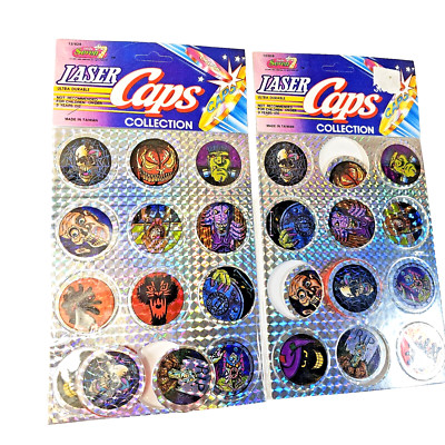 90s Halloween Laser Caps Collection Lot of 2 - Twin Seven Brand Vintage